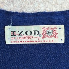 画像7: 「LACOSTE(ラコステ)」IZOD OF LONDON アイゾッド オブ ロンドン 60s 初期 糸巻きタグ Lサイズ ネイビー アクリルニット カーディガン (7)