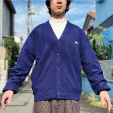 画像19: 「LACOSTE(ラコステ)」IZOD OF LONDON アイゾッド オブ ロンドン 60s 初期 糸巻きタグ Lサイズ ネイビー アクリルニット カーディガン (19)