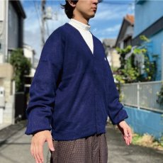 画像20: 「LACOSTE(ラコステ)」IZOD OF LONDON アイゾッド オブ ロンドン 60s 初期 糸巻きタグ Lサイズ ネイビー アクリルニット カーディガン (20)