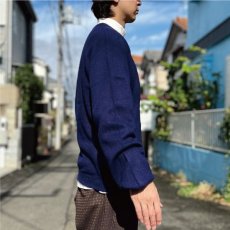 画像21: 「LACOSTE(ラコステ)」IZOD OF LONDON アイゾッド オブ ロンドン 60s 初期 糸巻きタグ Lサイズ ネイビー アクリルニット カーディガン (21)