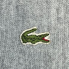 画像6: 「LACOSTE(ラコステ)」IZOD アイゾッド 70s 80s 糸巻きタグ 青ワニ XLサイズ ライトグレー アクリルニット カーディガン (6)