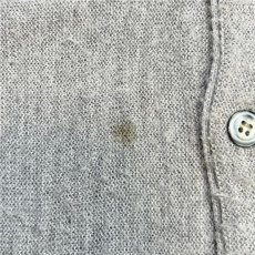 画像20: 「LACOSTE(ラコステ)」IZOD アイゾッド 70s 80s 糸巻きタグ 青ワニ XLサイズ ライトグレー アクリルニット カーディガン (20)