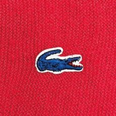 画像6: 「LACOSTE(ラコステ)」IZOD アイゾッド 70s 80s 糸巻き 青ワニ 白黒 Mサイズ レッド アクリルニット カーディガン (6)