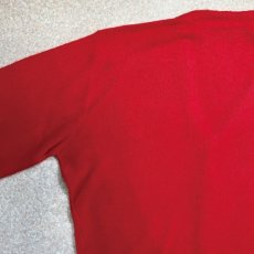 画像12: 「LACOSTE(ラコステ)」IZOD アイゾッド 70s 80s 糸巻き 青ワニ 白黒 Mサイズ レッド アクリルニット カーディガン (12)