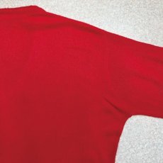 画像14: 「LACOSTE(ラコステ)」IZOD アイゾッド 70s 80s 糸巻き 青ワニ 白黒 Mサイズ レッド アクリルニット カーディガン (14)