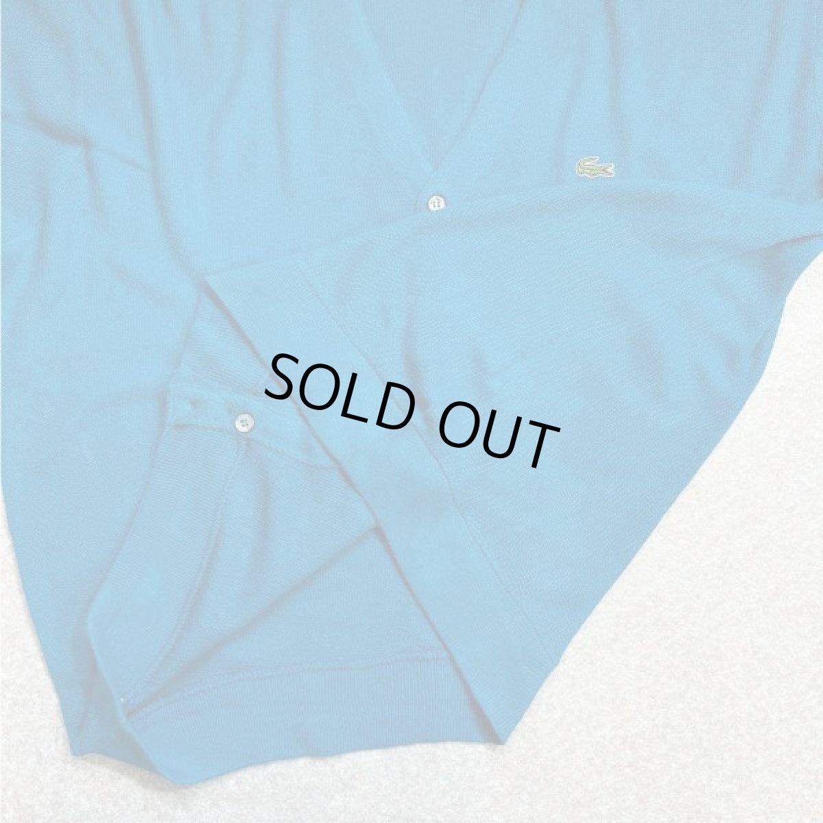 画像10: 「LACOSTE(ラコステ)」IZOD アイゾッド 80s 90s USA製 XLサイズ ライトブルー アクリルニット カーディガン (10)