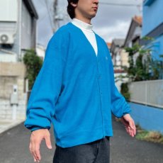 画像21: 「LACOSTE(ラコステ)」IZOD アイゾッド 80s 90s USA製 XLサイズ ライトブルー アクリルニット カーディガン (21)