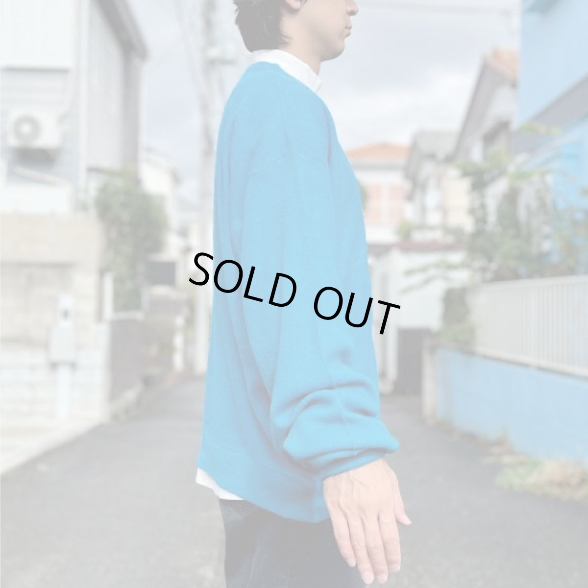 画像22: 「LACOSTE(ラコステ)」IZOD アイゾッド 80s 90s USA製 XLサイズ ライトブルー アクリルニット カーディガン (22)