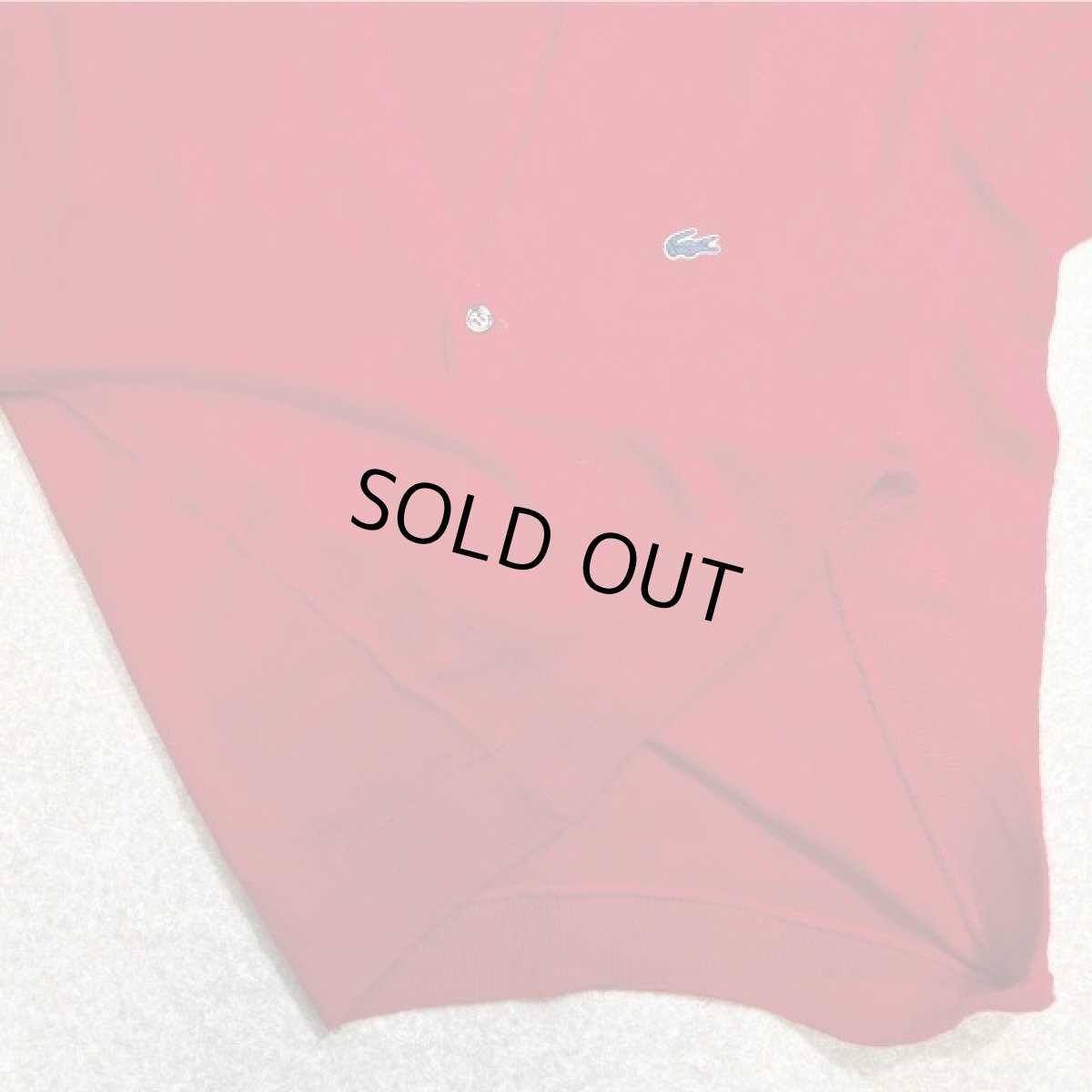 画像9: 「LACOSTE(ラコステ)」IZOD アイゾッド 70s 糸巻きタグ 青ワニ Lサイズ相当 レッド アクリルニット カーディガン (9)