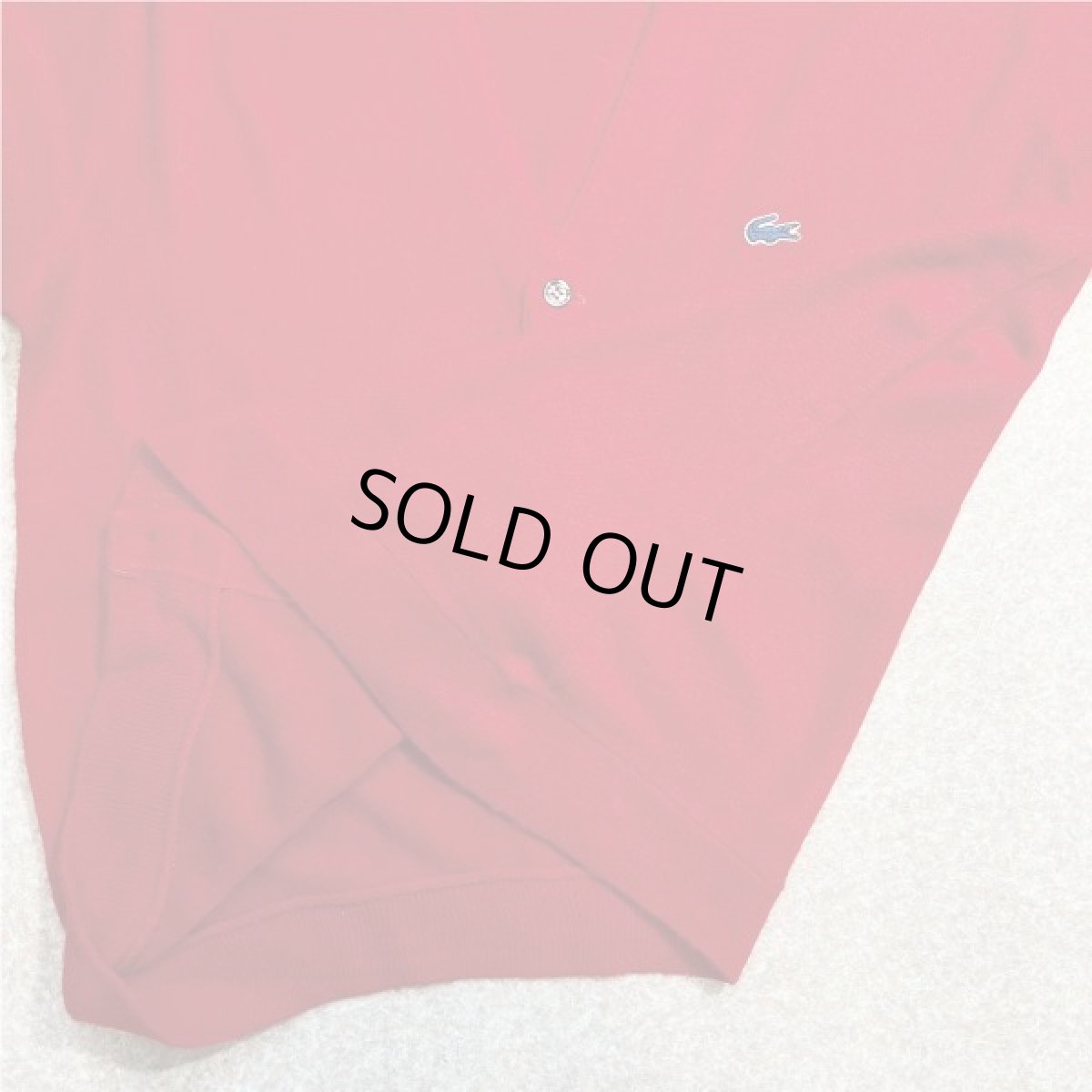 画像10: 「LACOSTE(ラコステ)」IZOD アイゾッド 70s 糸巻きタグ 青ワニ Lサイズ相当 レッド アクリルニット カーディガン (10)