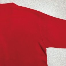 画像14: 「LACOSTE(ラコステ)」IZOD アイゾッド 70s 糸巻きタグ 青ワニ Lサイズ相当 レッド アクリルニット カーディガン (14)