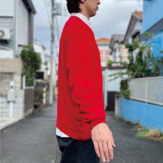 画像21: 「LACOSTE(ラコステ)」IZOD アイゾッド 70s 糸巻きタグ 青ワニ Lサイズ相当 レッド アクリルニット カーディガン (21)