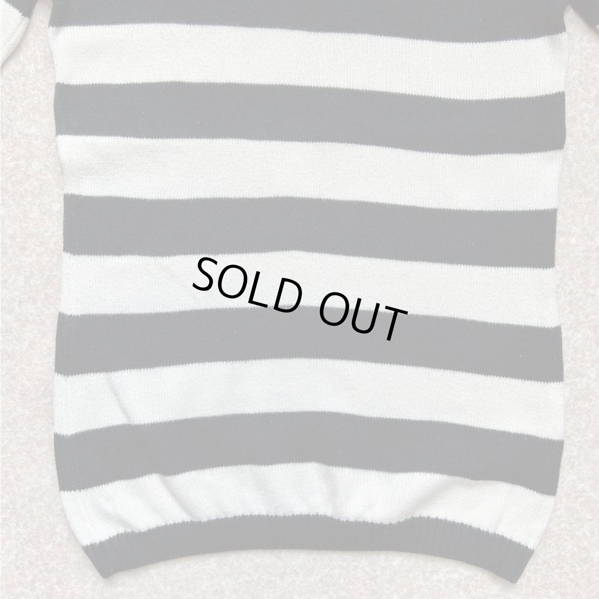 画像5: 「LACOSTE(ラコステ)」90s 38サイズ 白黒ボーダー コットン クルーネック ニット セーター (5)