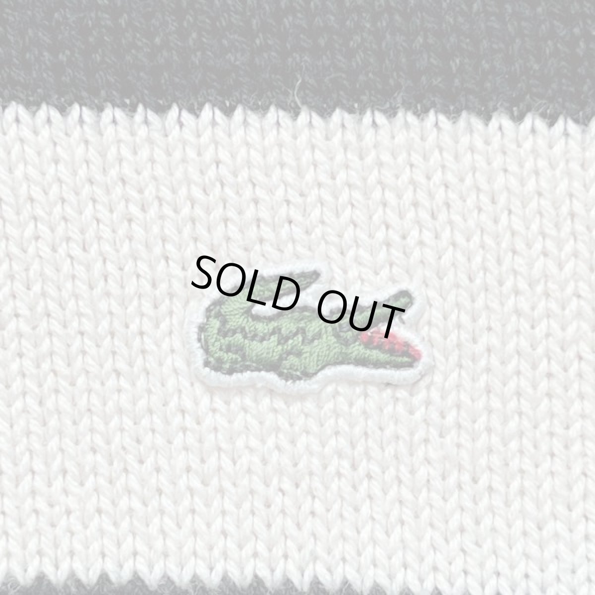 画像6: 「LACOSTE(ラコステ)」90s 38サイズ 白黒ボーダー コットン クルーネック ニット セーター (6)