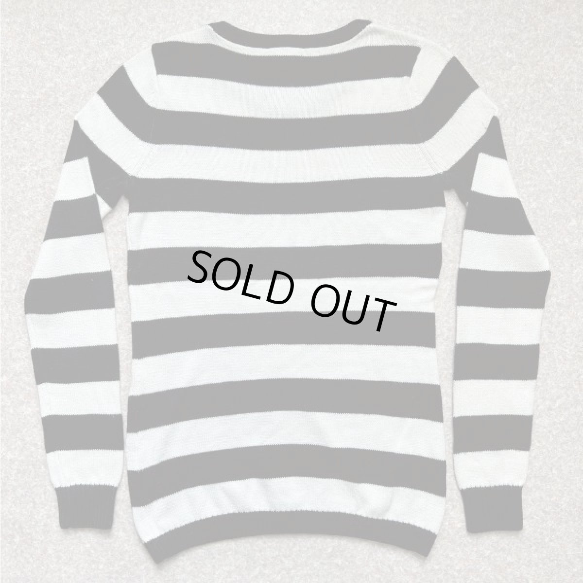 画像10: 「LACOSTE(ラコステ)」90s 38サイズ 白黒ボーダー コットン クルーネック ニット セーター (10)