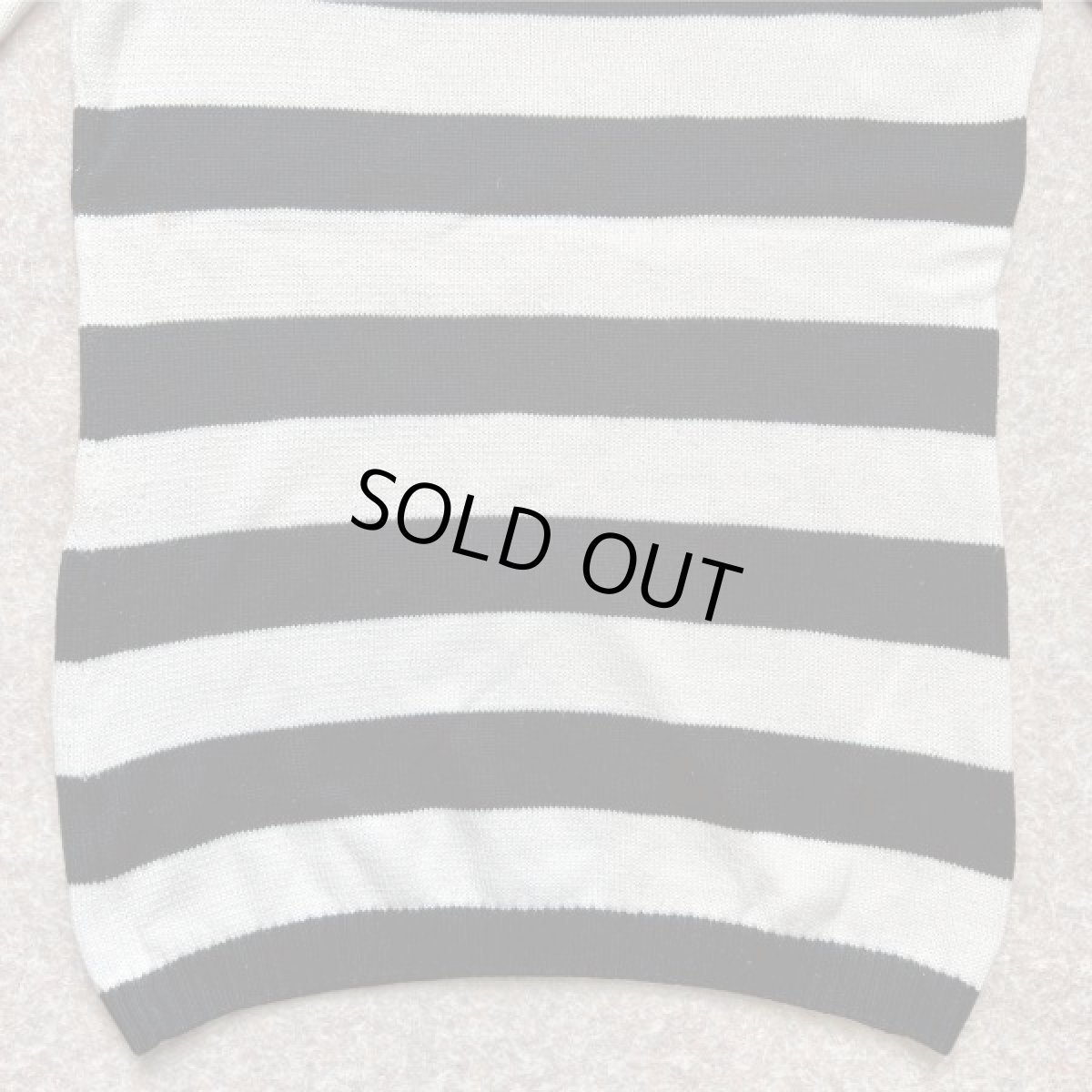 画像14: 「LACOSTE(ラコステ)」90s 38サイズ 白黒ボーダー コットン クルーネック ニット セーター (14)