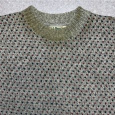 画像3: 「L.L.Bean(エルエルビーン)」80s Sサイズ 配色ドット柄 ウールナイロン ローゲージ クルーネック ニット セーター (3)