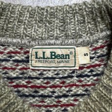 画像7: 「L.L.Bean(エルエルビーン)」80s Sサイズ 配色ドット柄 ウールナイロン ローゲージ クルーネック ニット セーター (7)