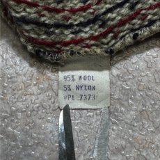画像8: 「L.L.Bean(エルエルビーン)」80s Sサイズ 配色ドット柄 ウールナイロン ローゲージ クルーネック ニット セーター (8)
