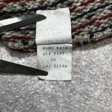 画像9: 「L.L.Bean(エルエルビーン)」80s Sサイズ 配色ドット柄 ウールナイロン ローゲージ クルーネック ニット セーター (9)