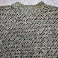 画像12: 「L.L.Bean(エルエルビーン)」80s Sサイズ 配色ドット柄 ウールナイロン ローゲージ クルーネック ニット セーター (12)