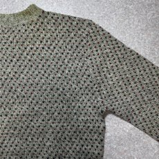 画像13: 「L.L.Bean(エルエルビーン)」80s Sサイズ 配色ドット柄 ウールナイロン ローゲージ クルーネック ニット セーター (13)