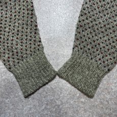 画像16: 「L.L.Bean(エルエルビーン)」80s Sサイズ 配色ドット柄 ウールナイロン ローゲージ クルーネック ニット セーター (16)