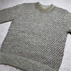 画像18: 「L.L.Bean(エルエルビーン)」80s Sサイズ 配色ドット柄 ウールナイロン ローゲージ クルーネック ニット セーター (18)