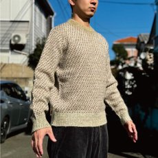 画像20: 「L.L.Bean(エルエルビーン)」80s Sサイズ 配色ドット柄 ウールナイロン ローゲージ クルーネック ニット セーター (20)