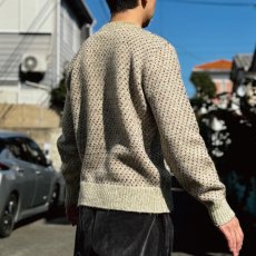 画像22: 「L.L.Bean(エルエルビーン)」80s Sサイズ 配色ドット柄 ウールナイロン ローゲージ クルーネック ニット セーター (22)