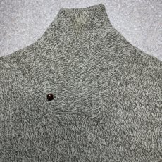 画像6: 「L.L.Bean(エルエルビーン)」80s XLサイズ メランジ ウールナイロン ローゲージ ショールカラー ニット セーター (6)