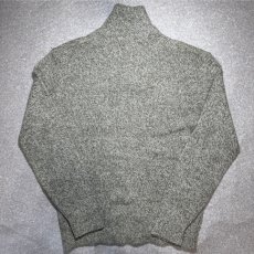画像11: 「L.L.Bean(エルエルビーン)」80s XLサイズ メランジ ウールナイロン ローゲージ ショールカラー ニット セーター (11)