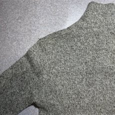 画像12: 「L.L.Bean(エルエルビーン)」80s XLサイズ メランジ ウールナイロン ローゲージ ショールカラー ニット セーター (12)