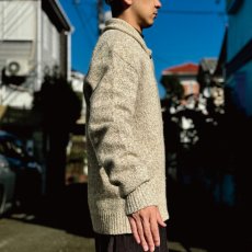 画像22: 「L.L.Bean(エルエルビーン)」80s XLサイズ メランジ ウールナイロン ローゲージ ショールカラー ニット セーター (22)