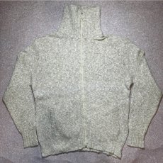 画像1: 「L.L.Bean(エルエルビーン)」80s Lサイズ メランジ コットンウール TALONジップ ドライバーズ ニット (1)