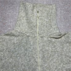 画像3: 「L.L.Bean(エルエルビーン)」80s Lサイズ メランジ コットンウール TALONジップ ドライバーズ ニット (3)