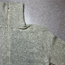 画像4: 「L.L.Bean(エルエルビーン)」80s Lサイズ メランジ コットンウール TALONジップ ドライバーズ ニット (4)