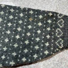 画像10: 「L.L.Bean(エルエルビーン)」80s 90s XLサイズ USA製 ノルディック柄 ウールナイロン ローゲージ ニット カーディガン (10)