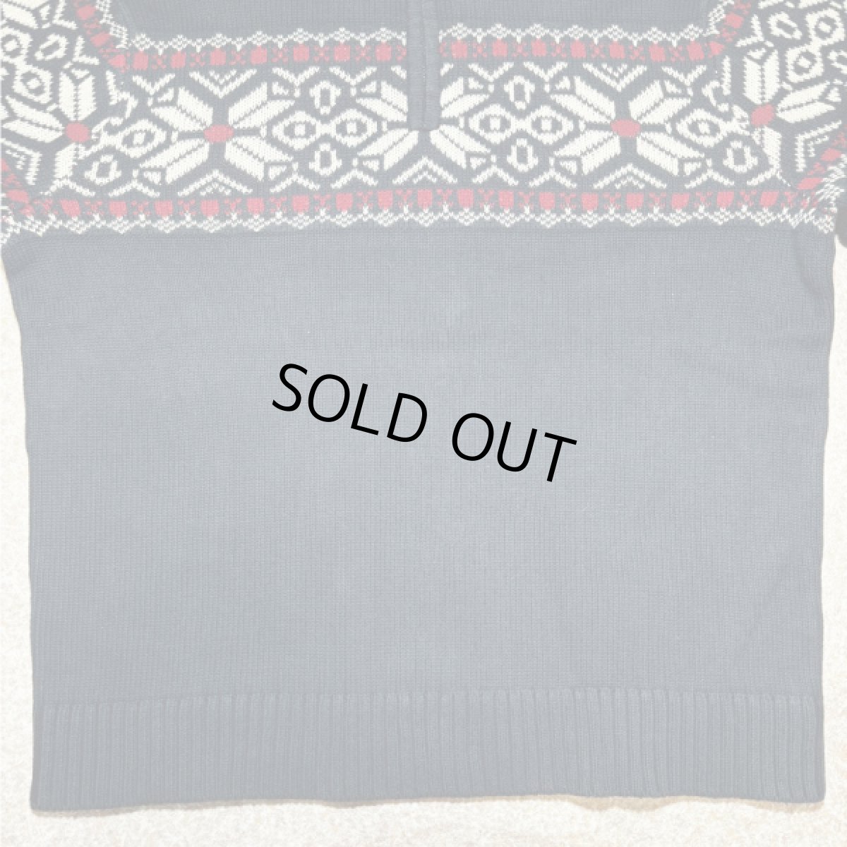 画像5: 「L.L.Bean(エルエルビーン)」90s 00s Mサイズ〜Lサイズ相当 ノルディック柄 コットン ハーフジップ ハイネック ニット セーター (5)