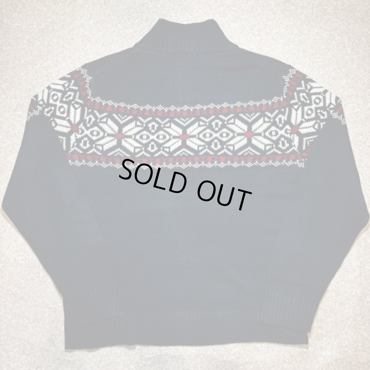 画像11: 「L.L.Bean(エルエルビーン)」90s 00s Mサイズ〜Lサイズ相当 ノルディック柄 コットン ハーフジップ ハイネック ニット セーター (11)