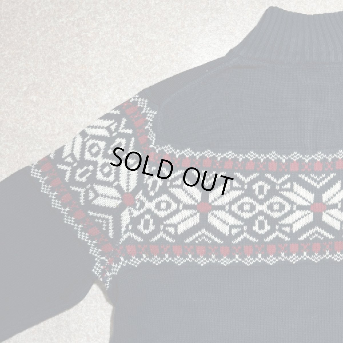 画像12: 「L.L.Bean(エルエルビーン)」90s 00s Mサイズ〜Lサイズ相当 ノルディック柄 コットン ハーフジップ ハイネック ニット セーター (12)