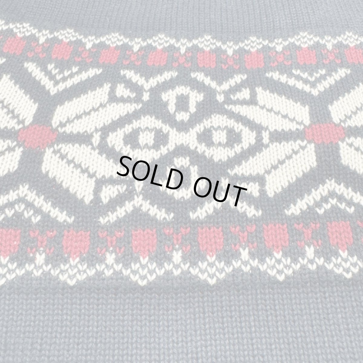 画像16: 「L.L.Bean(エルエルビーン)」90s 00s Mサイズ〜Lサイズ相当 ノルディック柄 コットン ハーフジップ ハイネック ニット セーター (16)