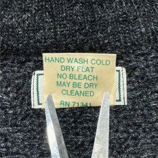 画像8: 「L.L.Bean(エルエルビーン)」80s 90s Lサイズ バーズアイ ウールナイロン ローゲージ ハーフボタン ノルウェー ニット セーター (8)