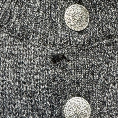 画像2: 「L.L.Bean(エルエルビーン)」80s 90s Lサイズ バーズアイ ウールナイロン ローゲージ ハーフボタン ノルウェー ニット セーター