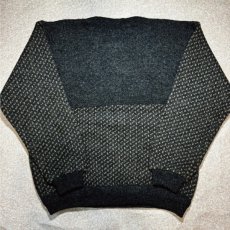 画像10: 「L.L.Bean(エルエルビーン)」80s 90s Lサイズ バーズアイ ウールナイロン ローゲージ ハーフボタン ノルウェー ニット セーター (10)