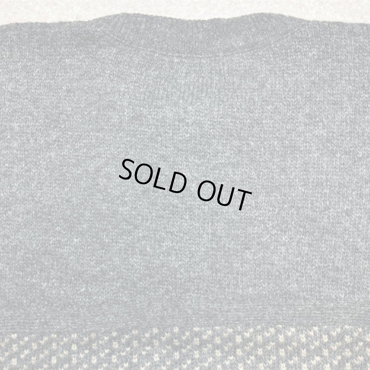 画像12: 「L.L.Bean(エルエルビーン)」80s 90s Lサイズ バーズアイ ウールナイロン ローゲージ ハーフボタン ノルウェー ニット セーター (12)