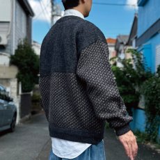 画像22: 「L.L.Bean(エルエルビーン)」80s 90s Lサイズ バーズアイ ウールナイロン ローゲージ ハーフボタン ノルウェー ニット セーター (22)