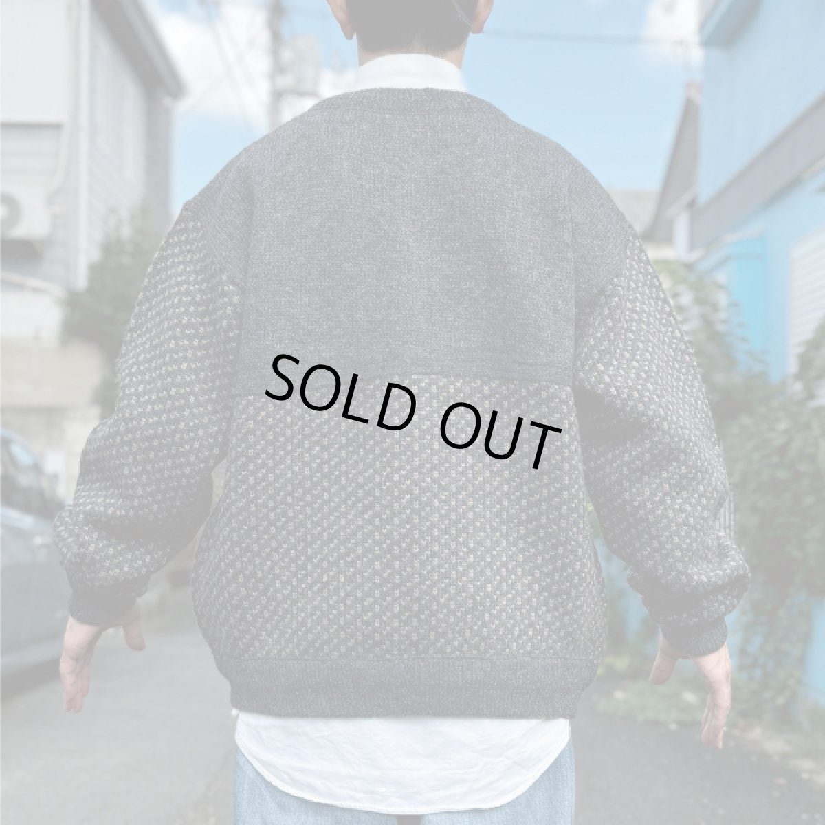 画像23: 「L.L.Bean(エルエルビーン)」80s 90s Lサイズ バーズアイ ウールナイロン ローゲージ ハーフボタン ノルウェー ニット セーター (23)