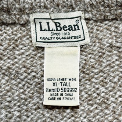 画像1: 「L.L.Bean(エルエルビーン)」90s 00s XL-TALLサイズ 杢調 メランジ ウール ローゲージ ニット セーター