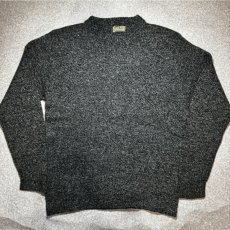 画像1: 「L.L.Bean(エルエルビーン)」80s 90s Lサイズ〜XLサイズ相当 USA製 杢調 メランジ 丸編み 丸胴 クルーネック ニット セーター (1)